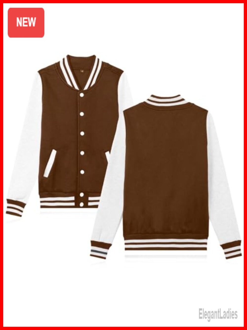 Cotton Polyester Fleece Lined Baseball Jacket Unisex Casual Letterman Bomber